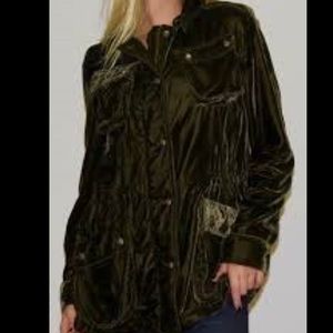 SOLD NWT dark green velvet jacket